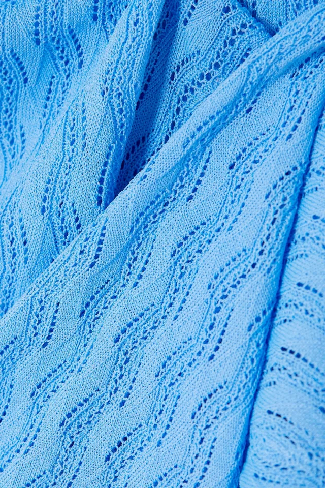 Dodo Bar Or Sophia Pointelle-Knit Flared Pants in Azure, photo 4 of 4 from THE OUTNET