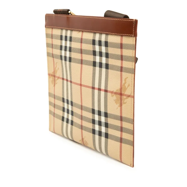 Burberry Haymarket Check Coated Canvas Crossbody in Beige Coated canvas from Designer Revival, photo 2 of 6