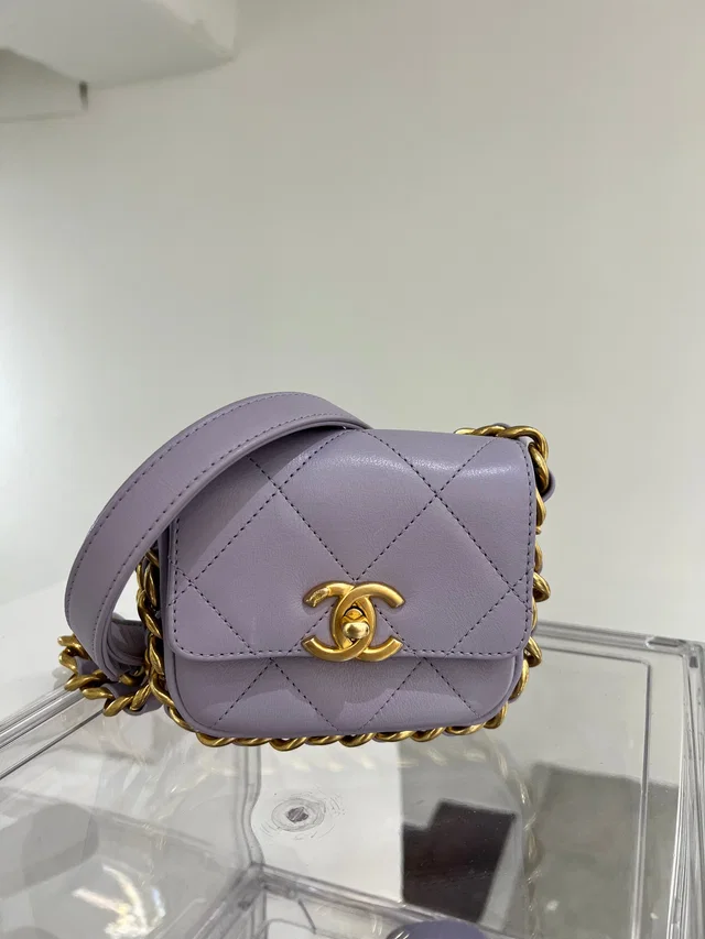 Chanel Purple Calf Bag in Purple from Luxury Promise