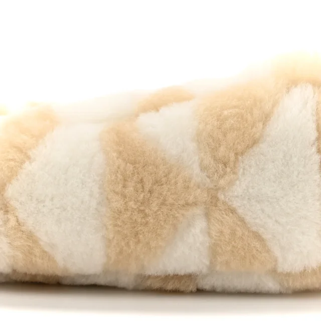 Prada Shearling Symbole Mini Triangle Bag Ecru White in White from FASHIONPHILE, photo 9 of 9
