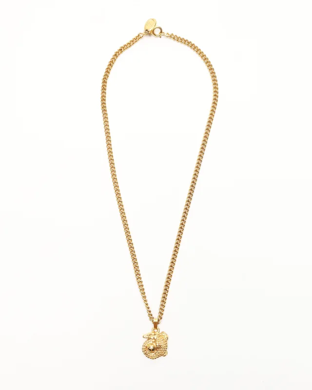 Celine Vintage Crocodile Pendant Necklace in Crocodile from A Retro Tale, photo 2 of 3