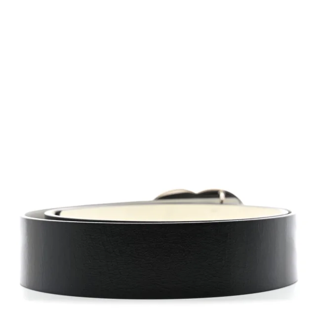 Chanel CC Reversible Belt 80 32 Black White in Black Calfskin from FASHIONPHILE, photo 2 of 7