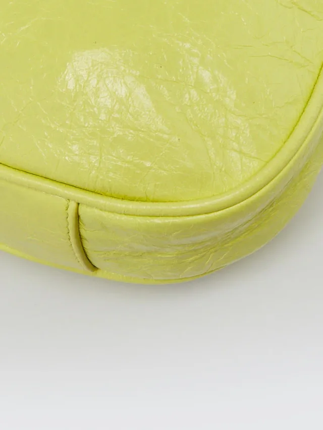 Balenciaga Neon Yellow Lambskin Leather Le Cagole Mini Crossbody Bag in Yellow Lambskin from Yoogis, photo 4 of 12
