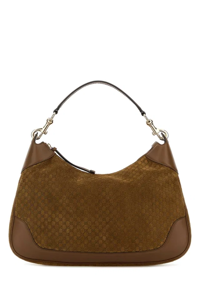 Gucci With Shoulder Bag — Brown Calf Skin in Brown Coated canvas from HEWI