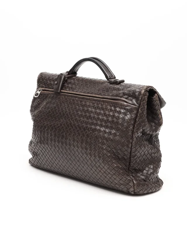Bottega Veneta Peforated Intrecciato Briefcase in Woven leather from A Retro Tale, photo 3 of 9