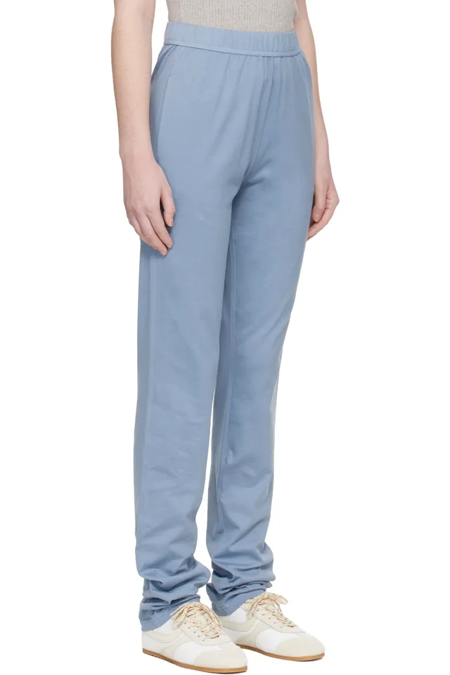 Rier Blue Jersey Cotton Trousers, photo 2 of 2 from SSENSE