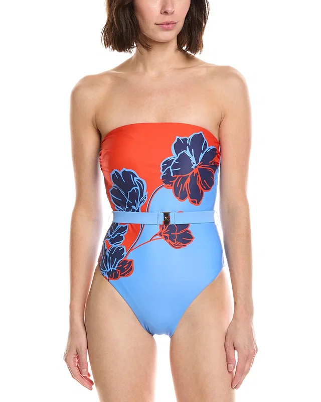 Milly Skewed Petal Strapless One-Piece, image 1 of 1 from Rue La La