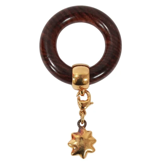 Hermès Star Charm Brown Scarf Ring Gold in Brown from The Reluxe