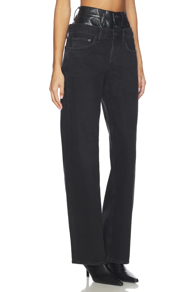 AGOLDE Elson High Rise Loose Jeans in Detox & Raven, photo 2 of 6 from REVOLVE (Canada)