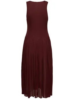 16arlington Midi dress with round neckline in 80% Acetate, 20% Polyamide, photo 5 of 5 from LUISAVIAROMA