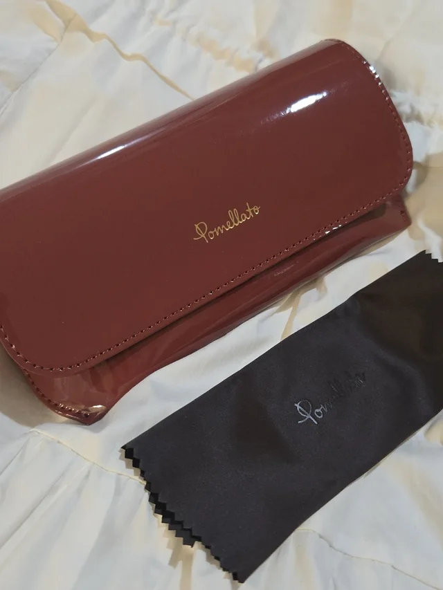 Pomellato Patent Sunglasses Case In Deep Burgundy With Cloth from Poshmark