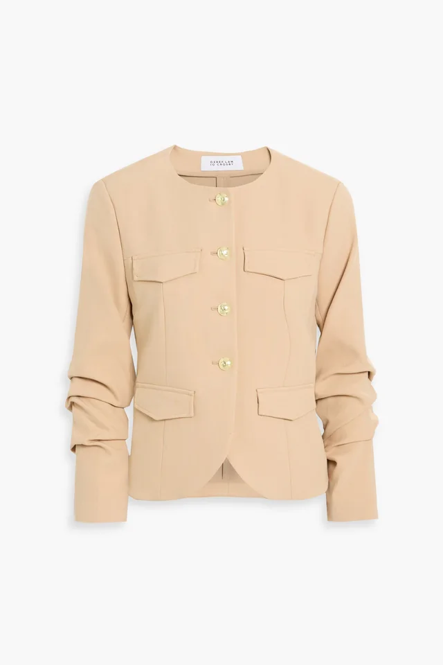 Derek Lam 10 Crosby Novessa Ruched Crepe Jacket in Beige from THE OUTNET, photo 1 of 1