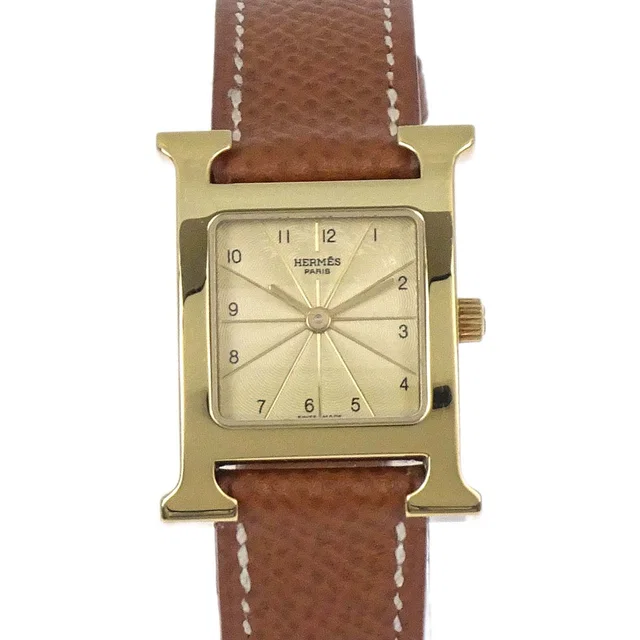 Hermès H Watch 21mm HH1.201 Quartz Courchevel Watch from AMORE Vintage Tokyo