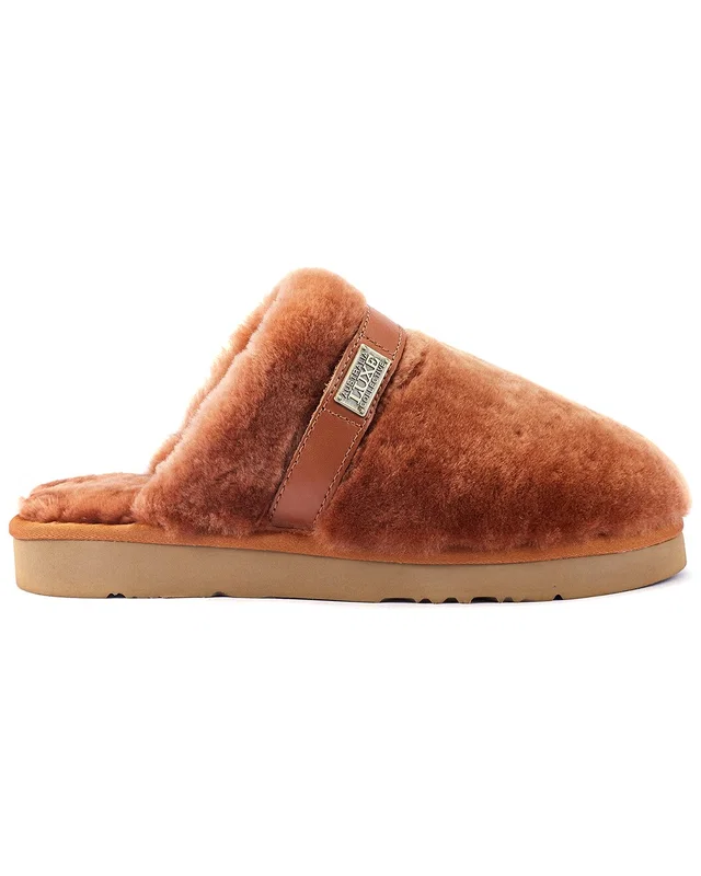 Australia Luxe Collective Grace Chestnut Suede Slipper, image 1 of 1 from Gilt