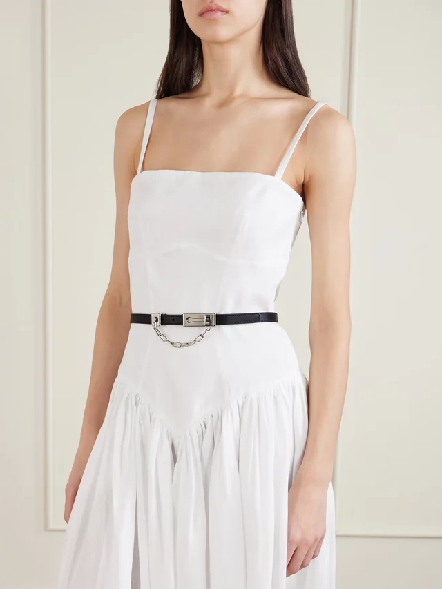 GABRIELA HEARST Lock chain-detailed leather belt in Black, photo 2 of 2 from NET-A-PORTER (Canada)