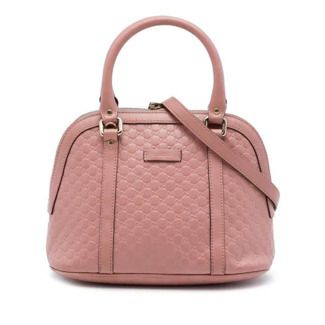 Pink Gucci Mini Microguccissima Dome Satchel in Pink Leather from Designer Revival