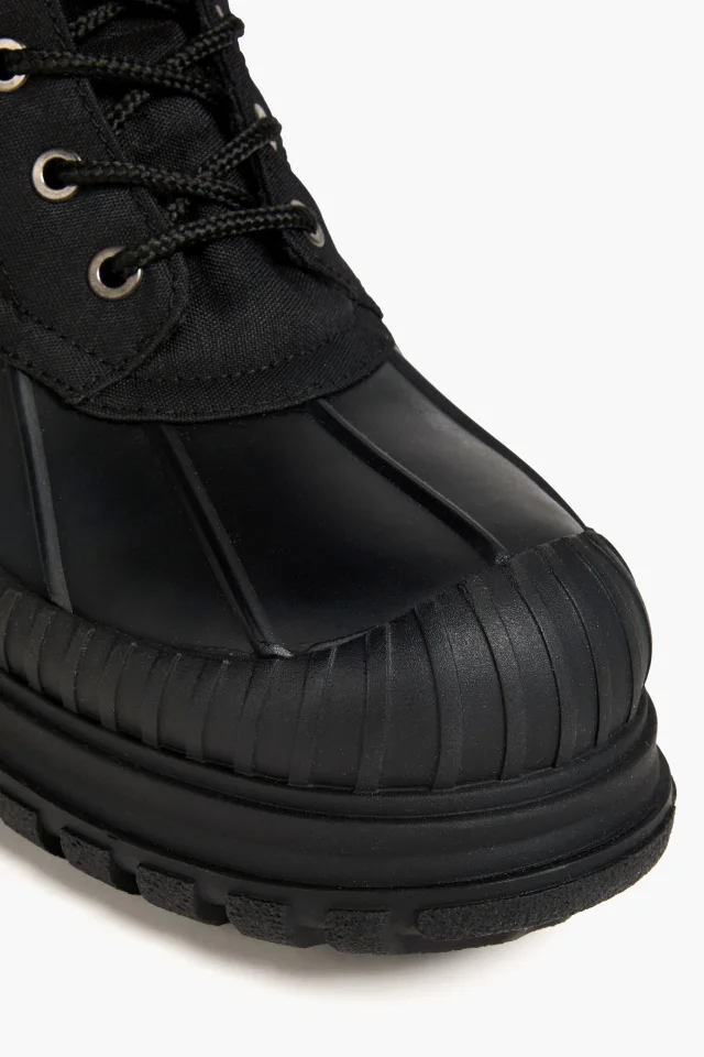 Ganni Canvas Lug-Sole Ankle Boots in Black, photo 4 of 4 from THE OUTNET