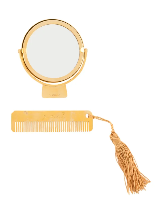 Judith Leiber Mirror Bag Accessory in gold from The RealReal