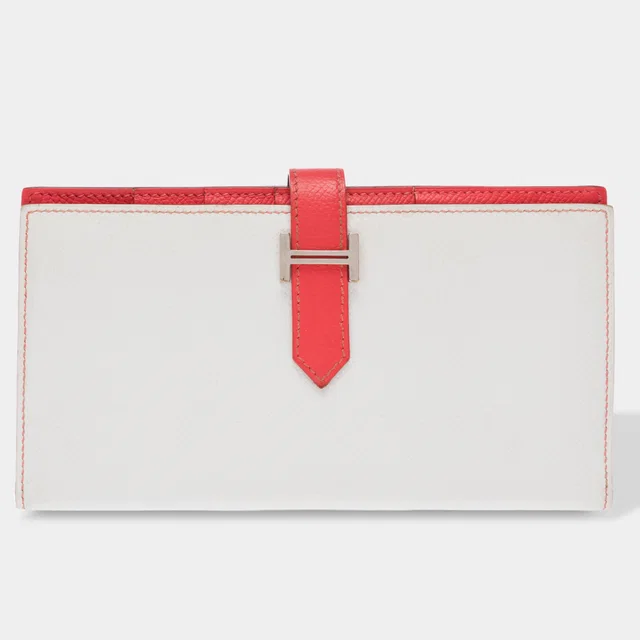 Accessoire Hermes Bearn En Cuir Blanc - 103545 White in White Epsom leather from HEWI