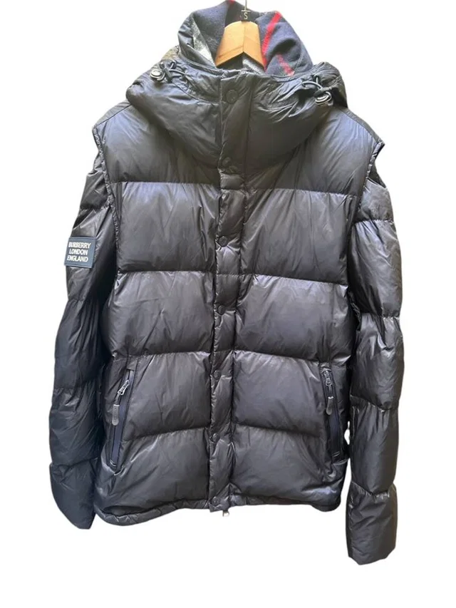 Burberry Designer Puffer Jacket Navy Size: 16 in Blue Cashmere from Oxfam Online Shop