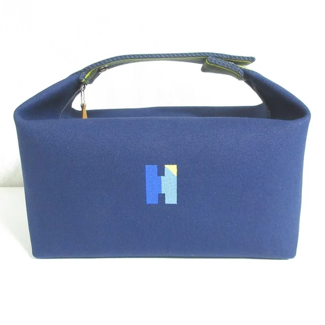 Hermès Brid-a-brac GM Pavillon Pouch Handbag Marine in Navy Canvas from The Reluxe