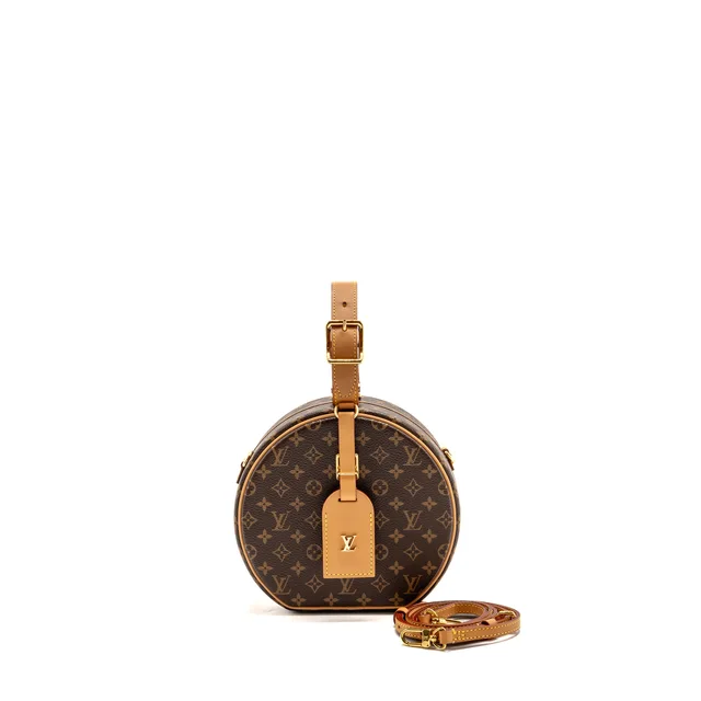 Louis Vuitton Petit Boite Chapeau Monogram Canvas/Leather GHW in Coated canvas from EMIER