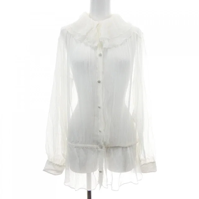 Chanel 25S Shirt White in White Silk from The Reluxe