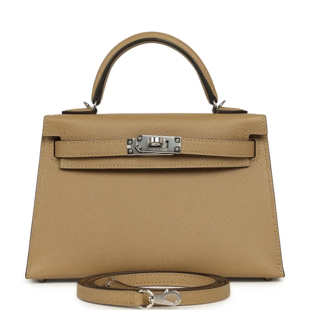 Hermès Kelly Sellier 20 Poussiere Epsom Palladium Hardware in Epsom leather from Madison Avenue Couture