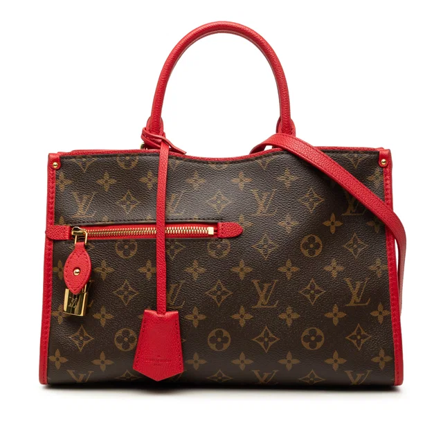 Brown Louis Vuitton Monogram Popincourt PM Satchel in Brown Coated canvas from Designer Revival