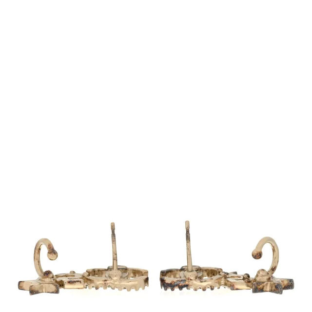 Chanel Crystal Star 5 CC Earrings Gold in Gold from FASHIONPHILE, photo 3 of 4