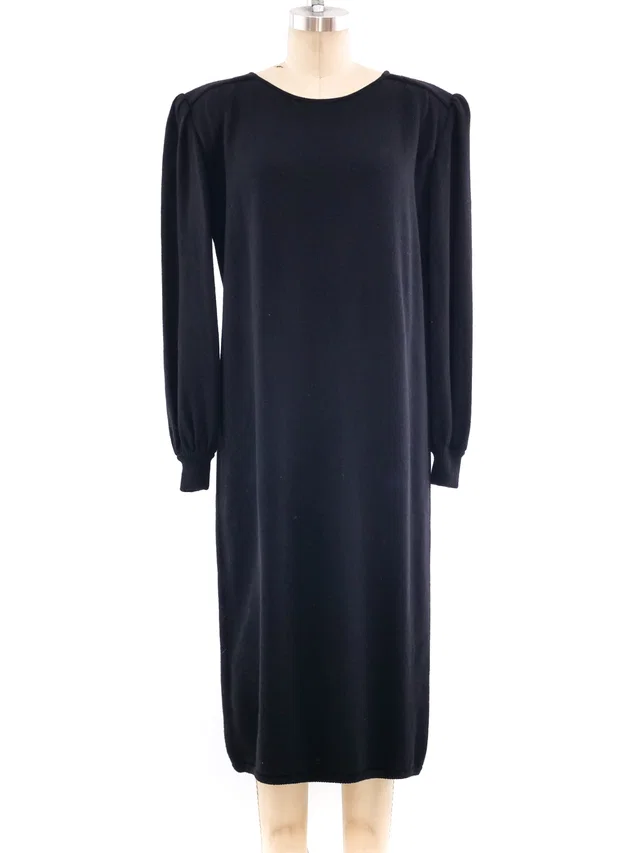 Valentino Garavani Lace Panel Sweater Dress in Velvet from Arcade Vintage