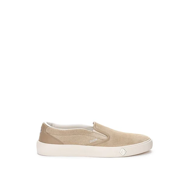 Dior Beige Leather Slip-On Loafers in Beige Leather from HEWI