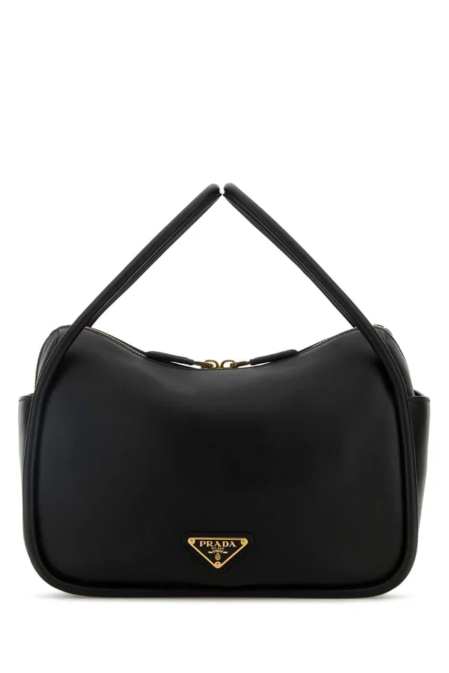 Prada Nappa Leather Shoulder Bag — Black in Black Nappa leather from HEWI