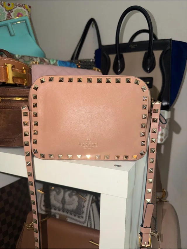 Valentino Garavani Blush Pink Rockstud Leather Crossbody in pink Leather from Poshmark