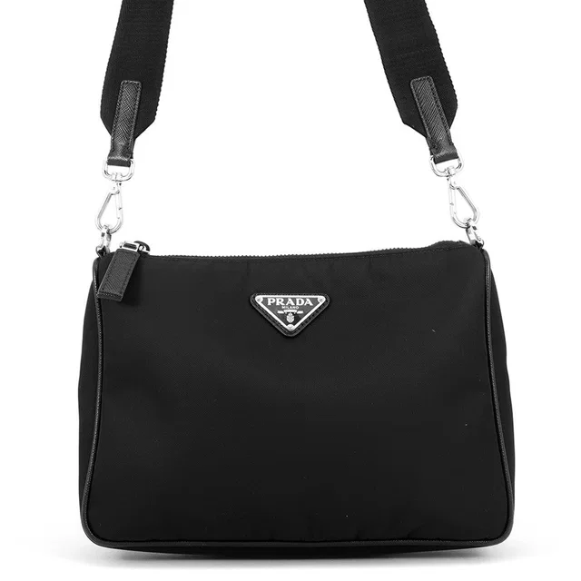 Prada Re-Nylon Shoulder Bag Black2VH113_2DMH_F0002_V_XOP Nylon Saffiano LeatherLeather in Saffiano leather from GALLERY RARE