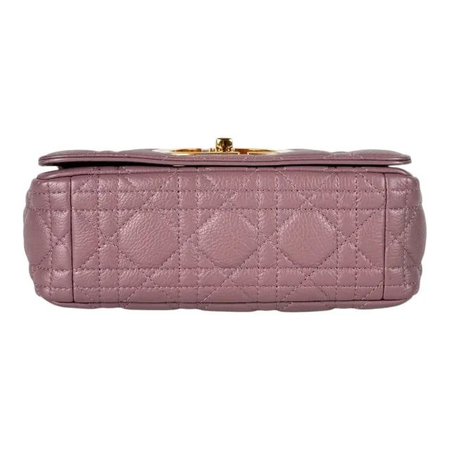 Dior Small Purple/Pink Tone Caro Leather Bag with Chain Strap in Pink Leather from Luxury Promise, photo 6 of 7