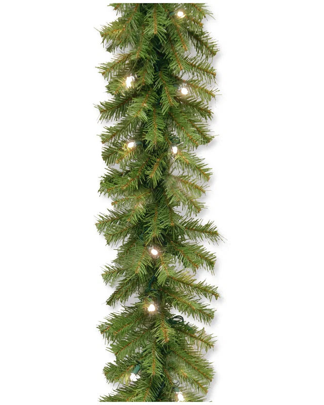 National Tree Company 9ft Norwood Fir Garland with 50 Battery Operated, image 1 of 1 from Rue La La