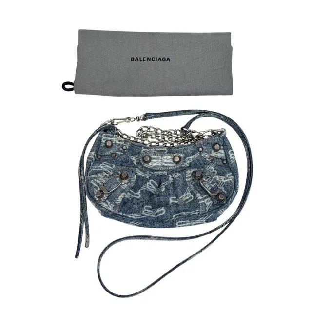 Balenciaga Le Cagole Mini Denim Bag in Denim from Luxury Promise