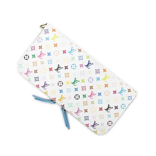 Louis Vuitton Portefeuille Insolite White Blue Multicolor Monogram Wallet in White from The Reluxe