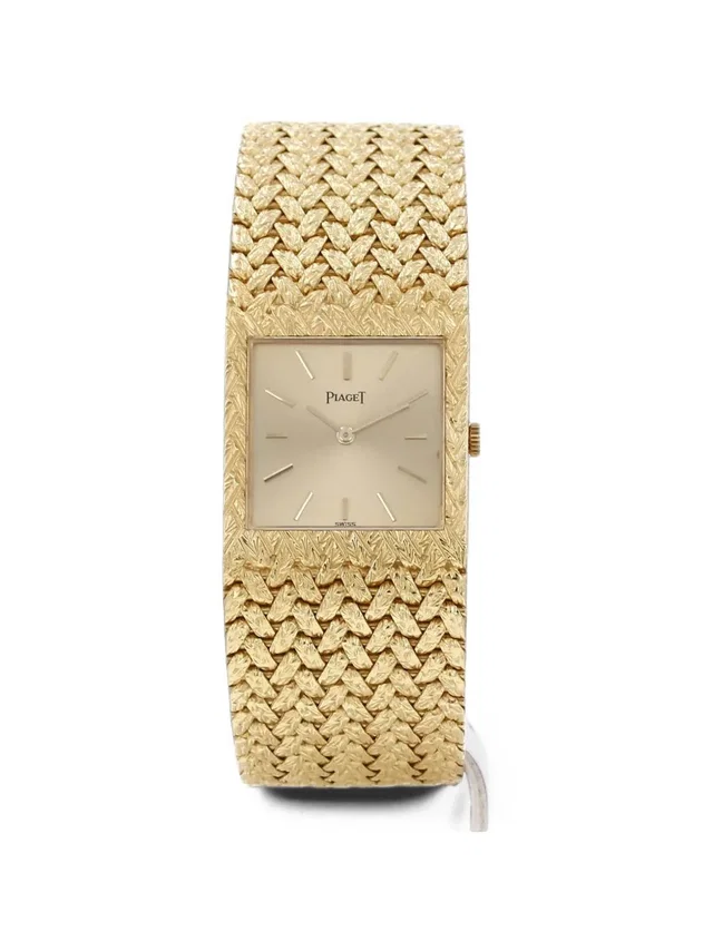 Piaget 1960 23mm square watch - unisex - Yellow Gold/Mineral Glass in gold from Farfetch