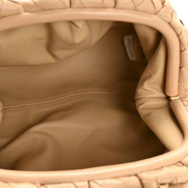 Bottega Veneta Nappa Maxi Intrecciato The Pouch Oversized Clutch Almond in Nappa leather from FASHIONPHILE, photo 5 of 11
