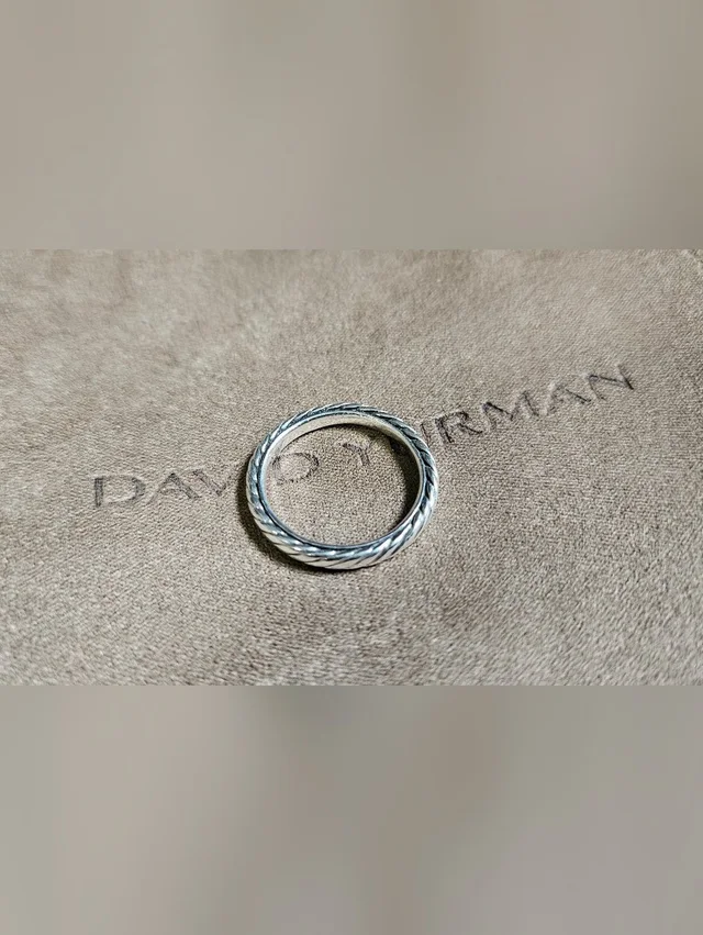 David Yurman Silver Braided Cable Stackable Band Ring Size 5 in gray|silver from Poshmark