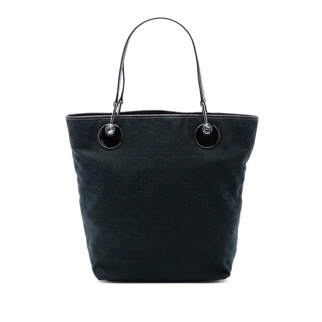 Black Gucci Large GG Canvas Eclipse Tote in Black Canvas from Designer Revival