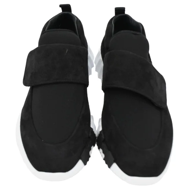 Hermès Low Top Bouncing Suede Sneaker Black Size 34 in Black Suede from Dallas Designer Handbags