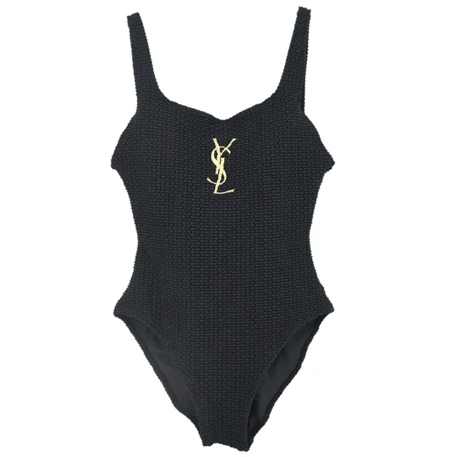 Saint Laurent Swimwear Swimsuit Black #9M in Black Nylon from AMORE Vintage Tokyo