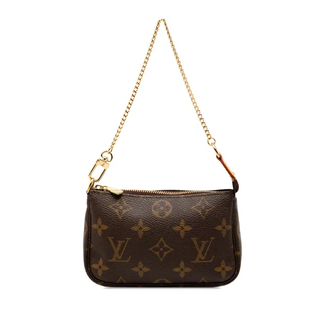Brown Louis Vuitton Monogram Mini Pochette Accessoires Handbag in Brown Coated canvas from Designer Revival, photo 1 of 1