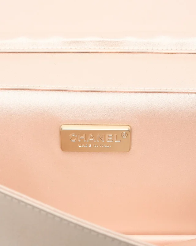 Chanel Camellia Satin Rhinestone Chain Clutch Bag in Satin from A Retro Tale, photo 9 of 11