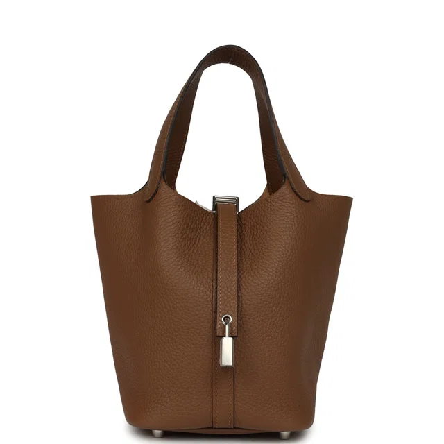 Hermès Picotin Lock 18 Alezan Clemence Palladium Hardware in Clemence leather from Madison Avenue Couture
