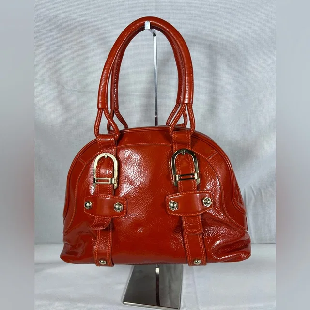 3153: Bally Orange Red Patent Leather Satchel Bag in red|orange Patent leather from Poshmark
