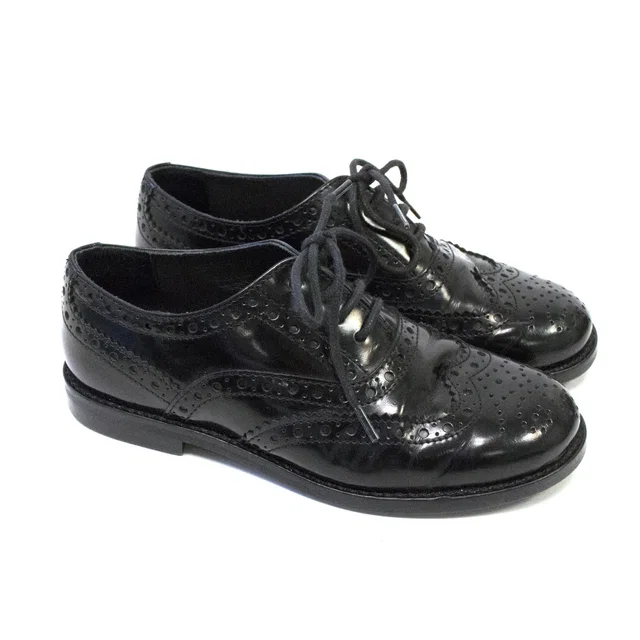 Dolce & Gabbana Girls Black Lace Up Brogues in Black from HEWI